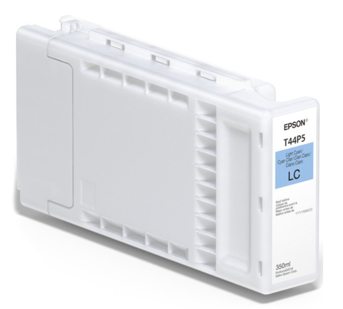 Epson T44PS light cyan ink cartridge on a white background