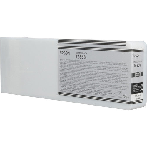 Epson T6368 matte black ink cartridge on a white background