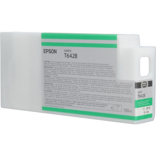 Epson green ink cartridge packaging on a white background