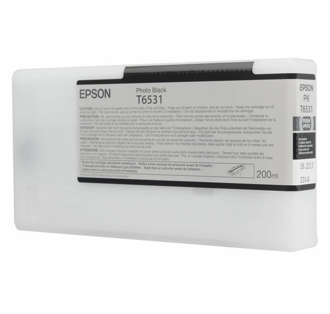 Epson photo black ink cartridge on a white background