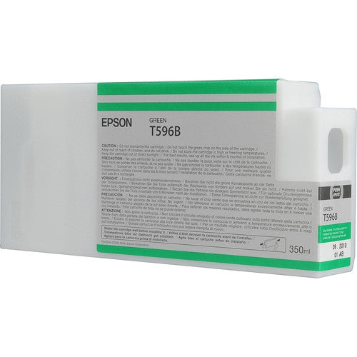 Epson green ink cartridge packaging on a white background