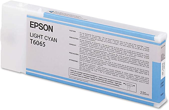 Epson light cyan ink cartridge packaging on a white background