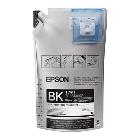 Epson black ink cartridge on a white background