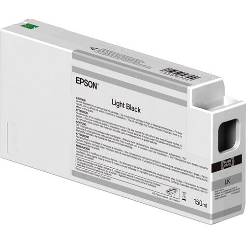 Epson 150ml UltraChrome HD Ink - Light Black on white background
