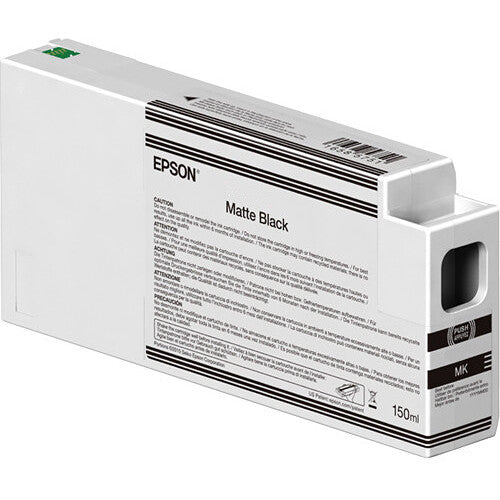 Epson 150ml UltraChrome HD Ink - Matte Black on white background