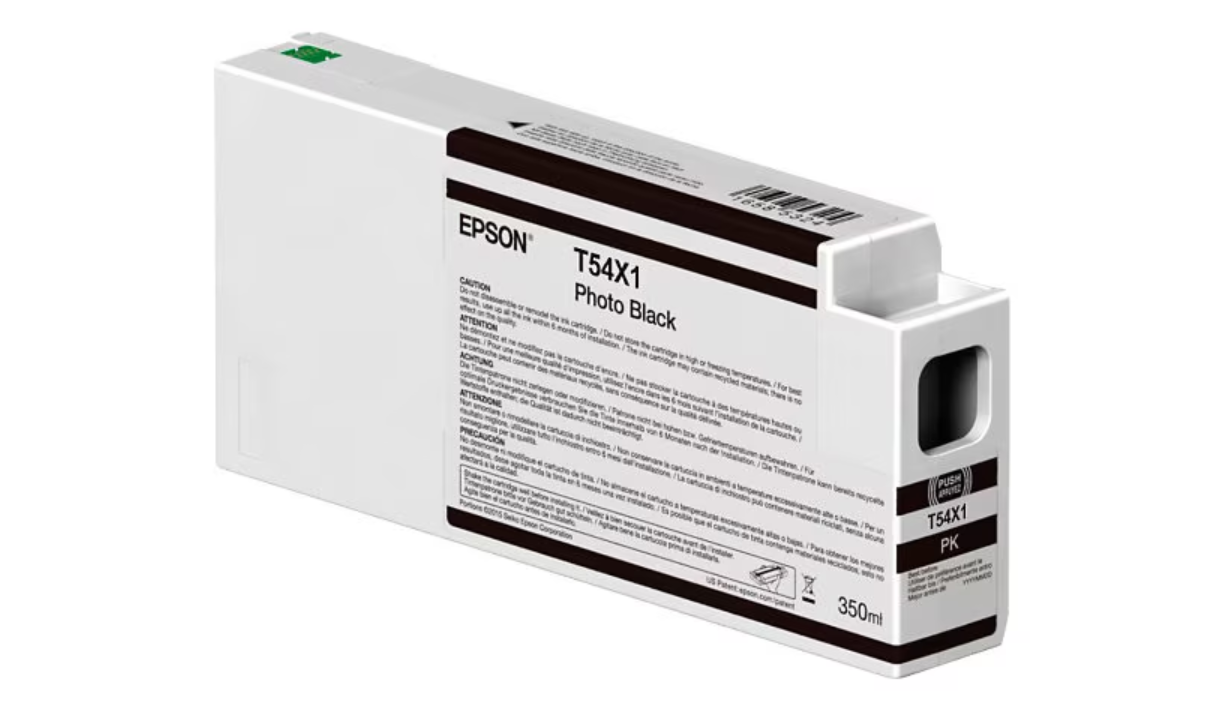 Epson T54X1 photo black ink cartridge on a white background