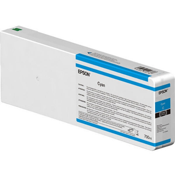 Epson cyan ink cartridge packaging on a white background