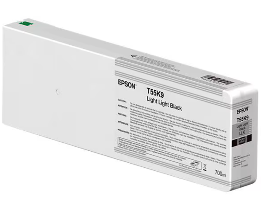 Epson T5K9 light light black ink cartridge on a white background