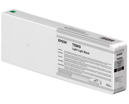 Epson T5K9 light light black ink cartridge on a white background