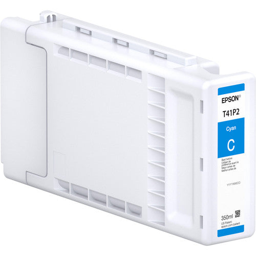 Epson T41P2 cyan ink cartridge on a white background