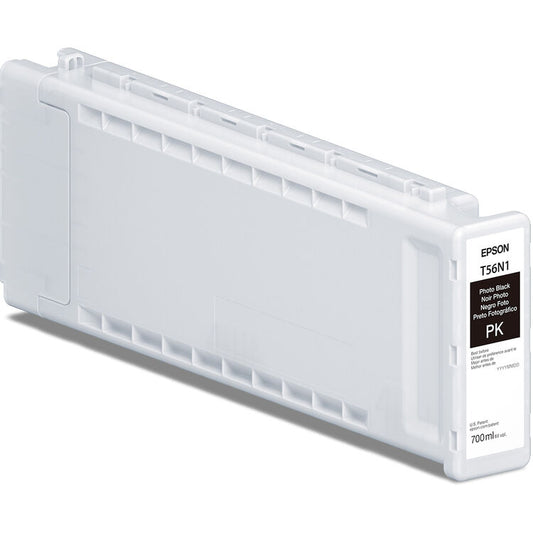 Epson 700ml T56N UltraChrome PRO10 Ink for SureColor P7370/P9370 Printer - Photo Black