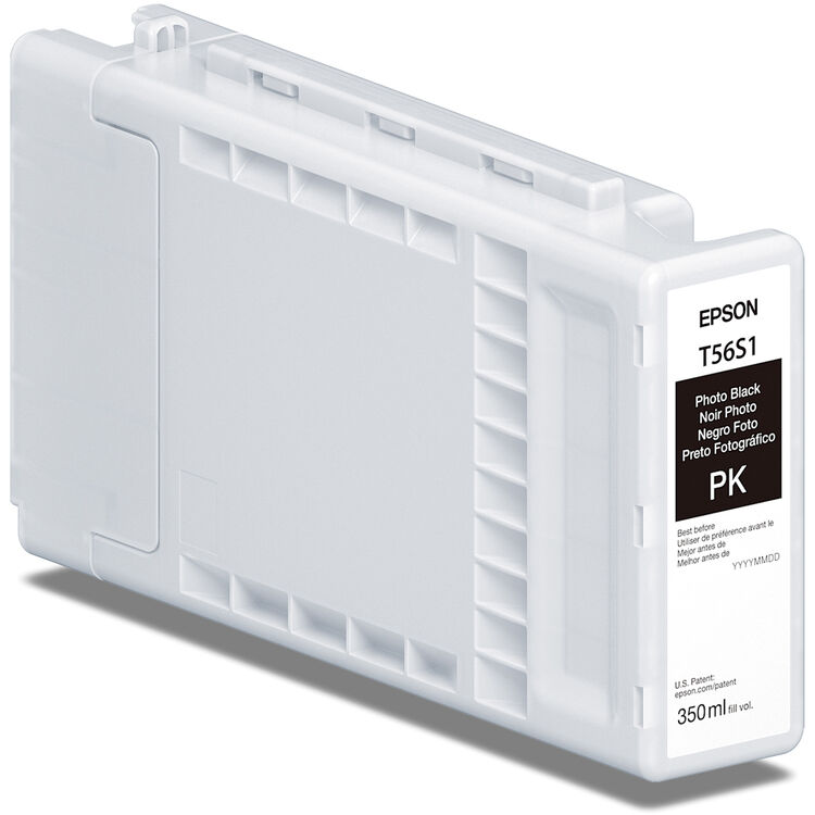 Epson 350ml T56S UltraChrome PRO10 Ink for SureColor P7370/P9370 Printer - Photo Black