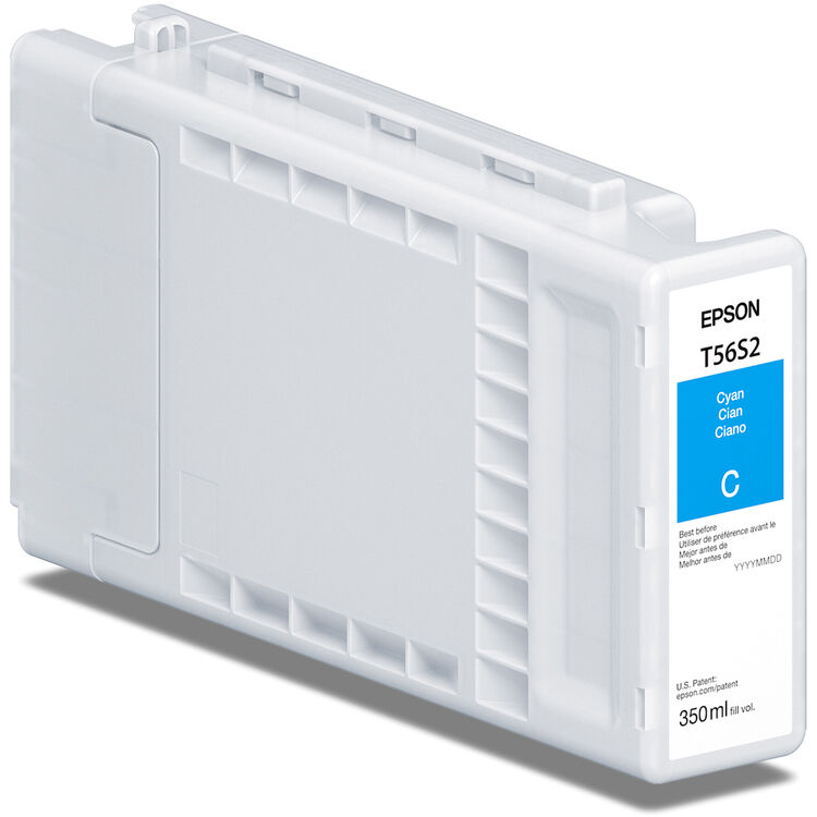 Epson 350ml T56S UltraChrome PRO10 Ink for SureColor P7370/P9370 Printer - Cyan