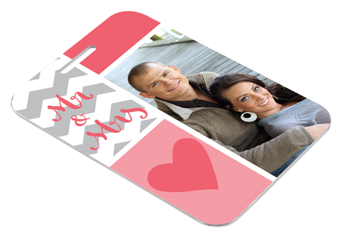 Unisub 2.75" x 4" 2 Sided Rectangle Aluminum Bag Tags