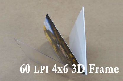 VueThru 3D Lenticular Photo Frames - 60 LPI 6 Wide X 4 tall with 4 Inch Vertical Lines