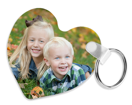 Unisub 2.5" x 2.25" FRP Key Chain Heart 2 Sided