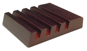 Unisub 2.5" x 3" Slotted Mahogany Wood Coaster Holder