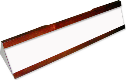 Unisub 9.375" x 1.68" Mahogany Name Plate Holder with Aluminum Insert