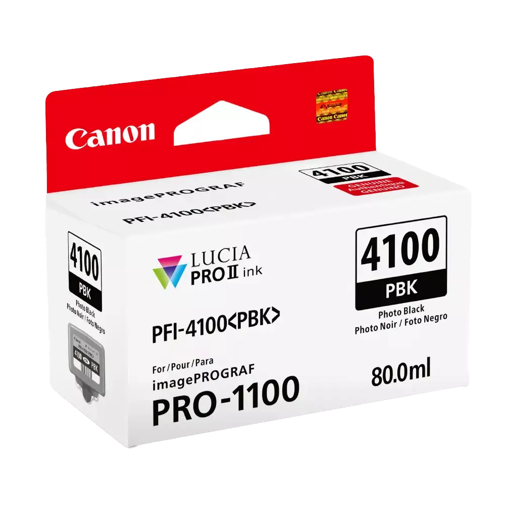 Canon 80ml PFI-4100 Ink for PRO-1100 Printer - Photo Black