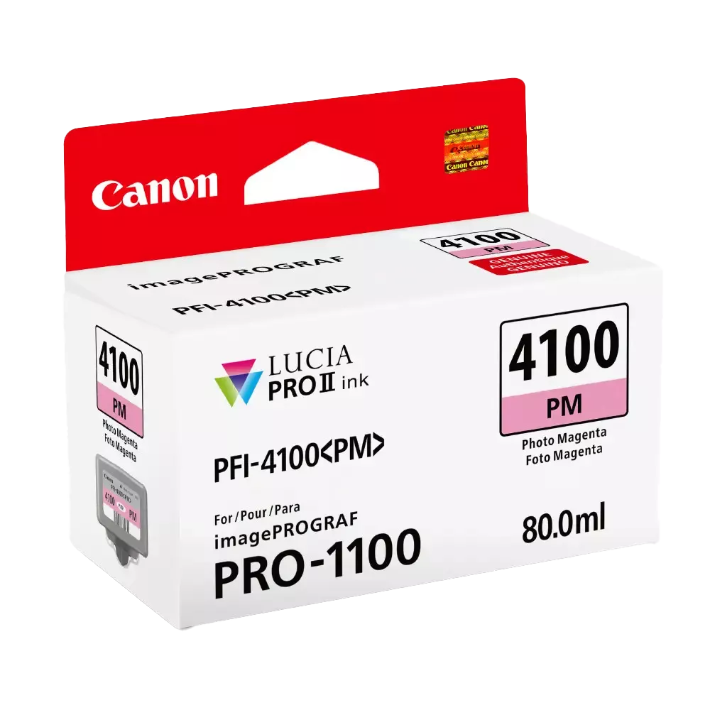 Canon 80ml PFI-4100 Ink for PRO-1100 Printer - Photo Magenta