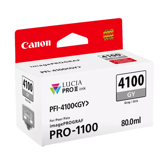 Canon 80ml PFI-4100 Ink for PRO-1100 Printer - Gray