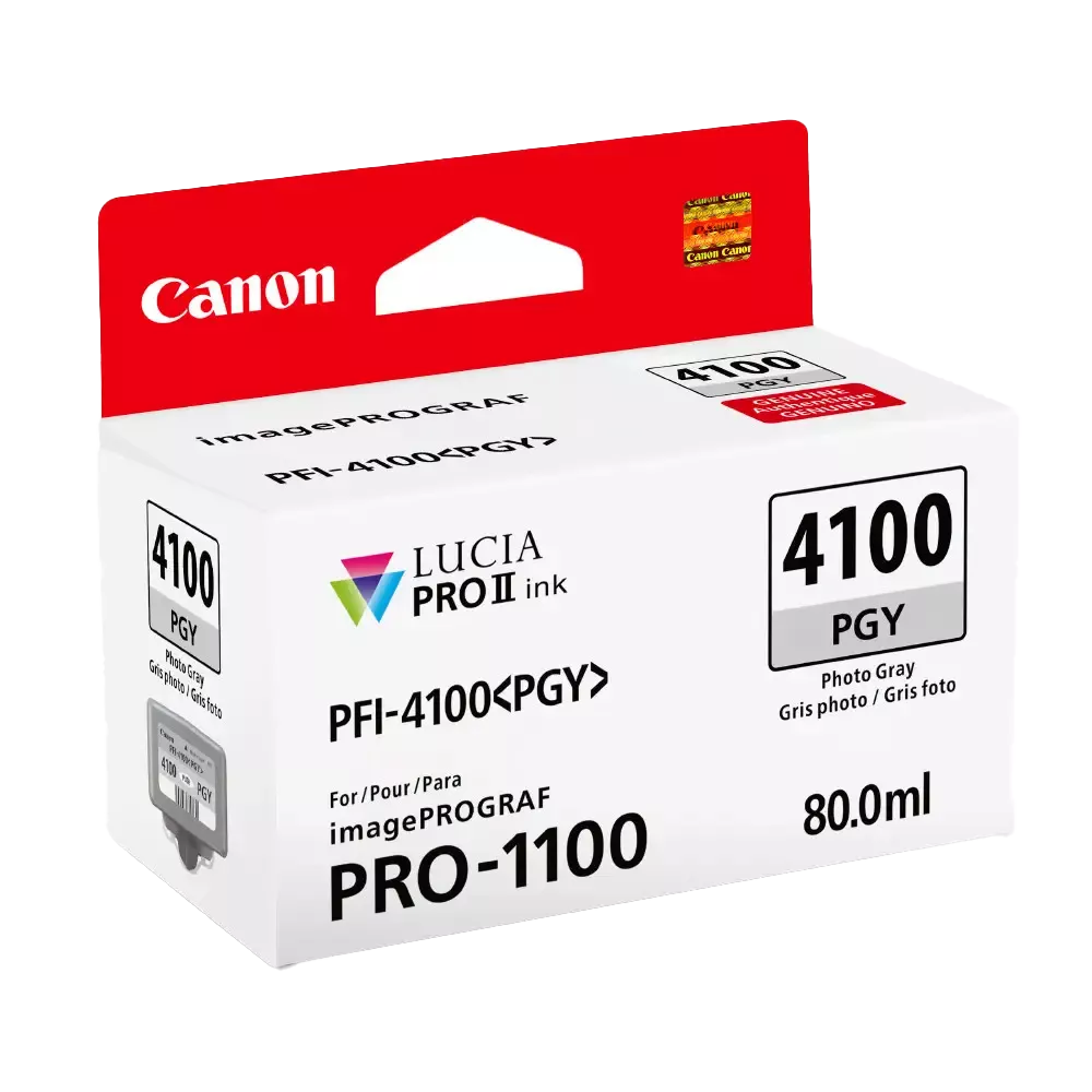 Canon 80ml PFI-4100 Ink for PRO-1100 Printer - Photo Gray