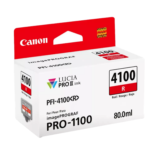 Canon 80ml PFI-4100 Ink for PRO-1100 Printer - Red