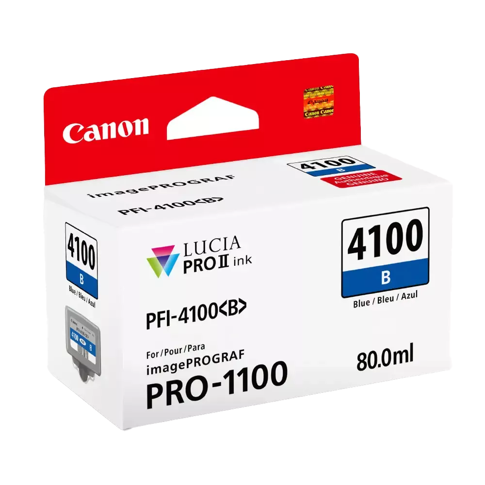 Canon 80ml PFI-4100 Ink for PRO-1100 Printer - Blue