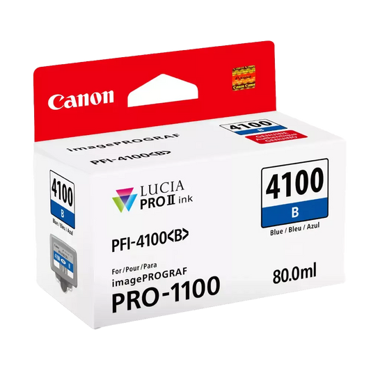 Canon 80ml PFI-4100 Ink for PRO-1100 Printer - Blue