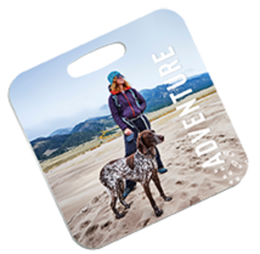Unisub 3" x 3" 2 Sided Square Aluminum Bag Tags