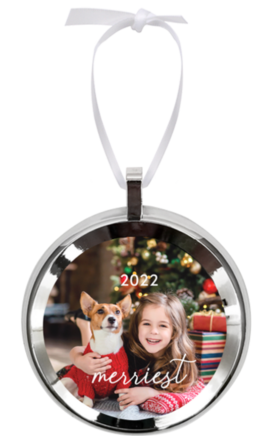 Unisub 2.99" x 3.5" Aluminum Framed Ornament - Circle