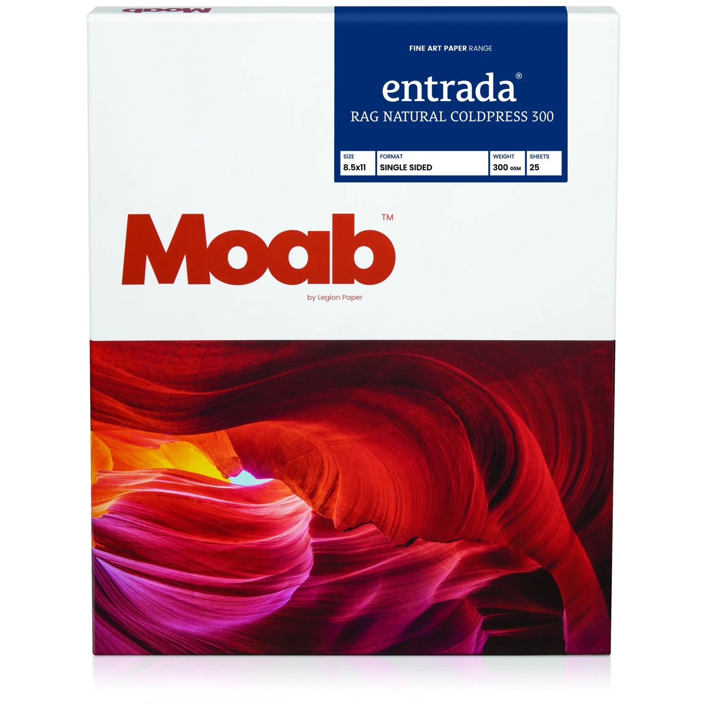 Moab Entrada Rag Natural Coldpress 300gsm - 17in x 75ft, 1 Roll