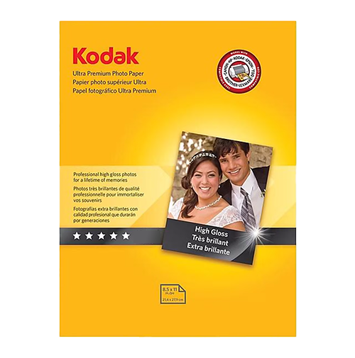 KODAK PROFESSIONAL Inkjet Photo Paper, Glossy 8.5x11x50