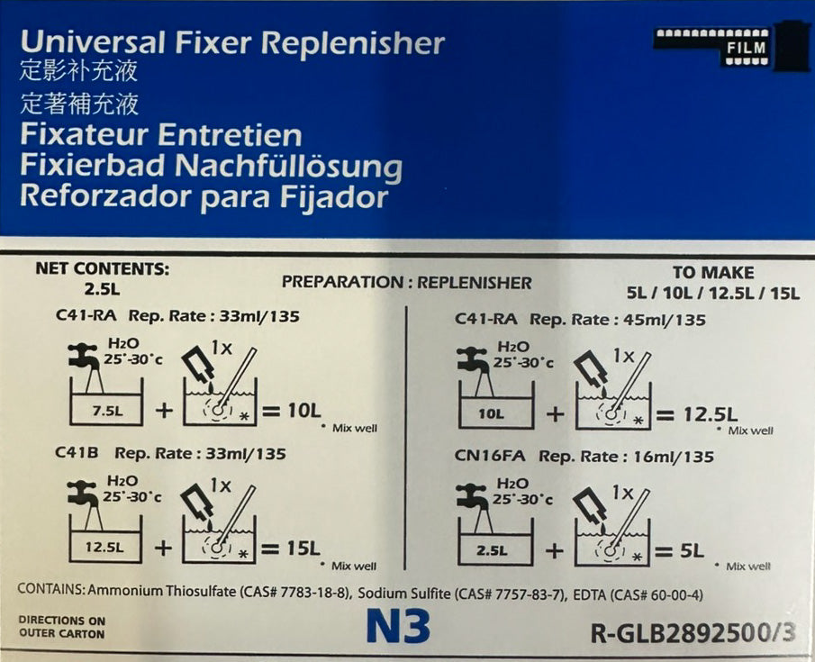 Mydoneg RA Fixer Repl. (2X 2.5L bottles to make  5L / 10L / 12.5L / 15L)