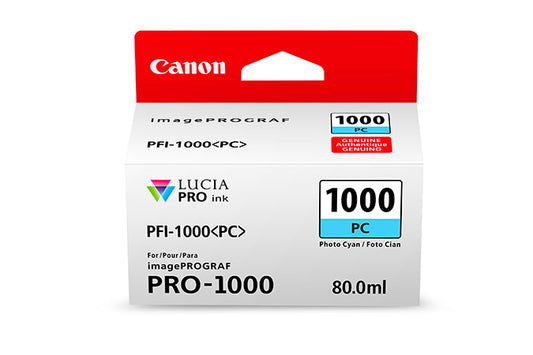 Canon 80ml PFI-1000 LUCIA PRO Ink - Photo Cyan (0550C002)