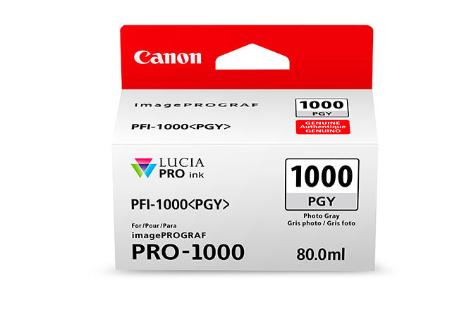 Canon 80ml PFI-1000 LUCIA PRO Ink - Photo Gray (0553C002)