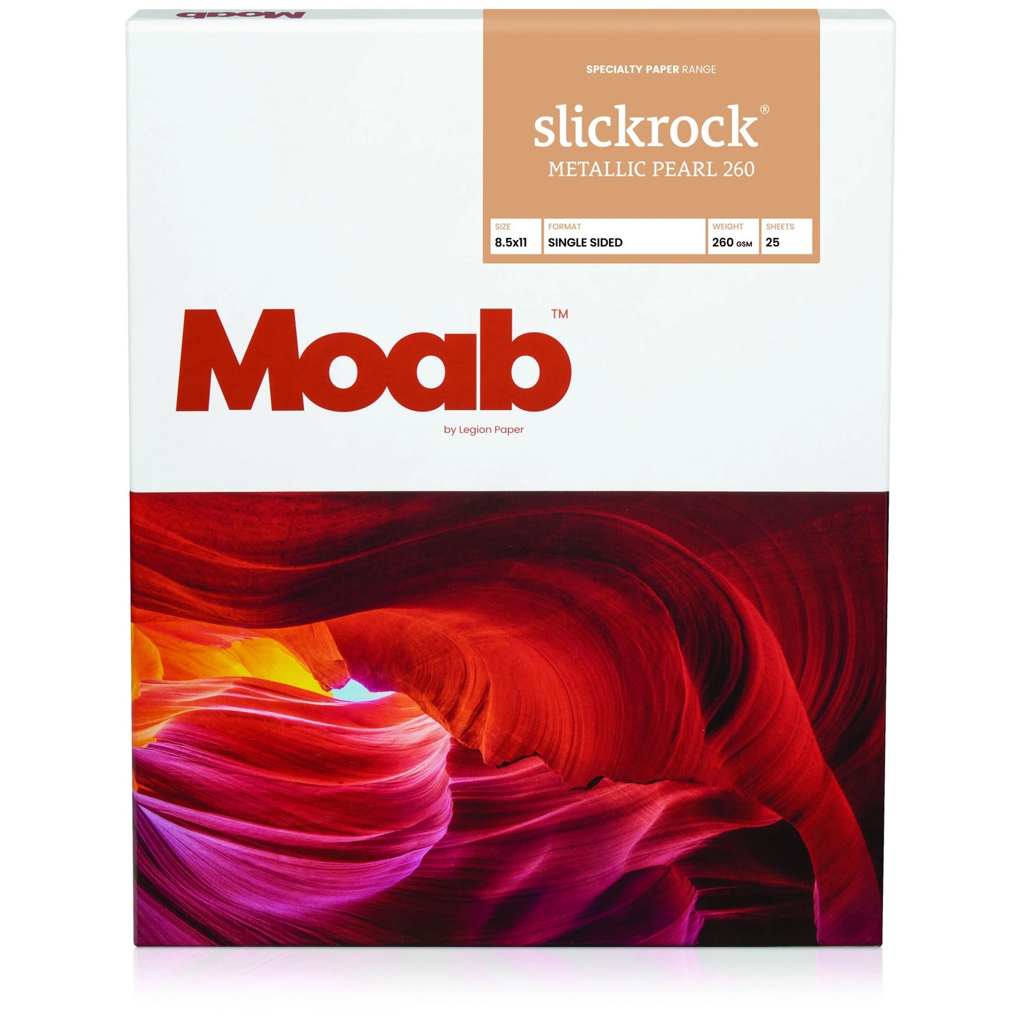 Moab Slickrock Metallic Pearl 260gsm - 13in x 19in, 100 Sheets