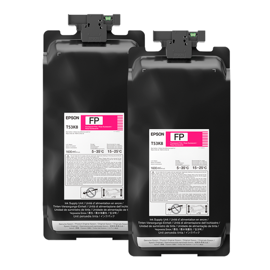 Epson 2-Pack of 1.6L T53K UltraChrome Dye Sub Ink - Fluorescent Pink