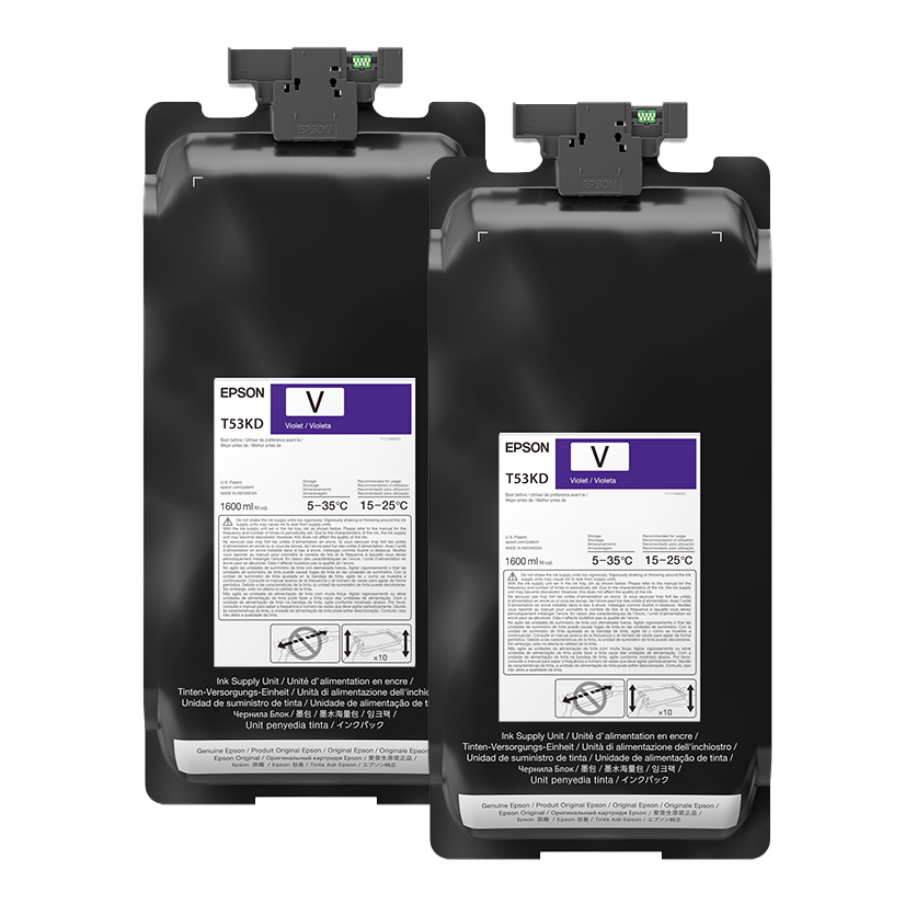 Epson 2-Pack of 1.6L T53K UltraChrome Dye Sub Ink - Violet