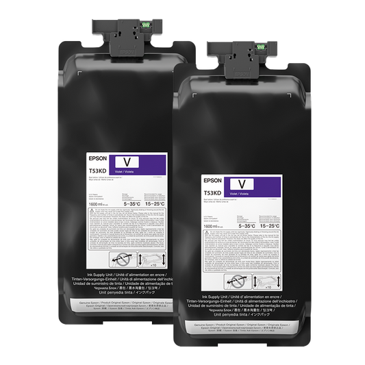 Epson 2-Pack of 1.6L T53K UltraChrome Dye Sub Ink - Violet