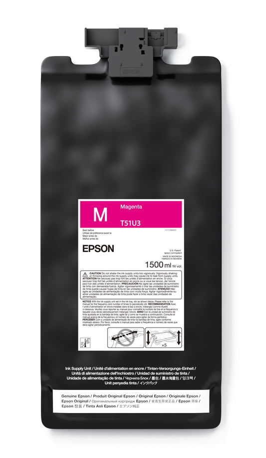 Epson 1.5L T51U UltraChrome GS3 Eco-Solvent Ink for SureColor S7170/S8170/S9170 Printer - Magenta