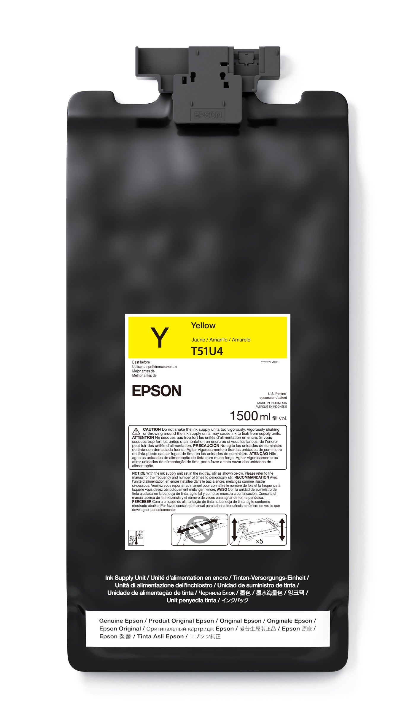 Epson 1.5L T51U UltraChrome GS3 Eco-Solvent Ink for SureColor S7170/S8170/S9170 Printer - Yellow