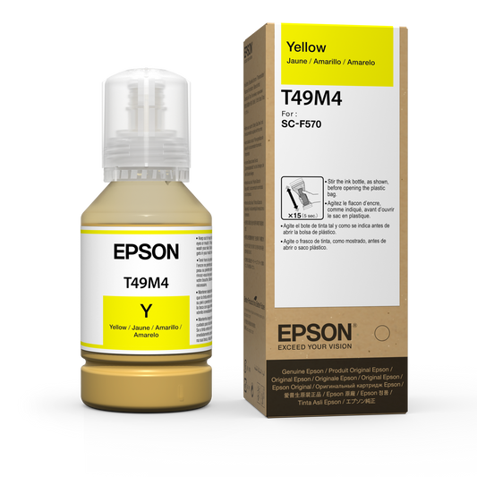 Epson 140ml T49M UltraChrome Dye Sub Ink - Yellow (T49M420)