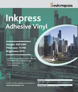 Inkpress Adhesive Vinyl 13" x 19" - 20 sheets