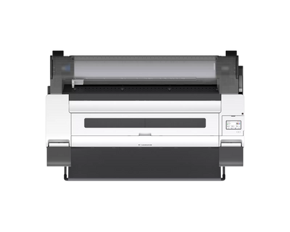 Top view of the Canon imagePROGRAF TM-600 36-inch printer showing the roll paper unit and control panel