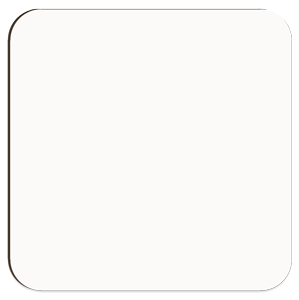 Unisub 3.54" Square Semi-Gloss White Hardboard Coaster