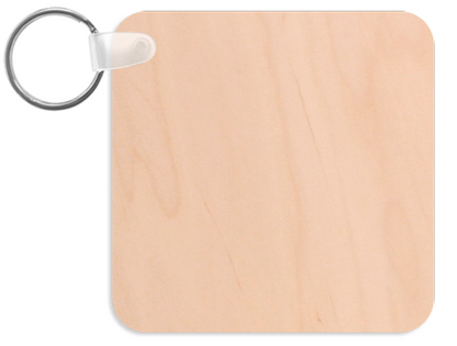 Unisub 2.25" x 2.25" Maple Key Chain Square 1 Sided