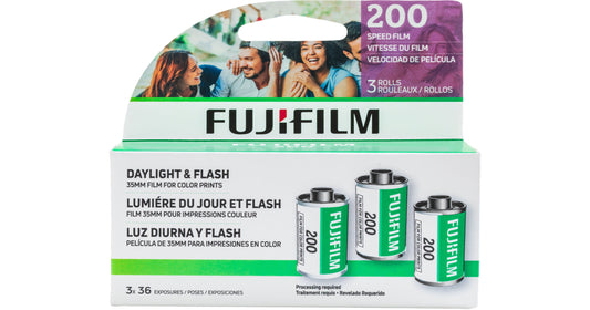 Fujifilm 200 Color Negative 35mm Roll Film - Case of 10 Pack, 3 Rolls