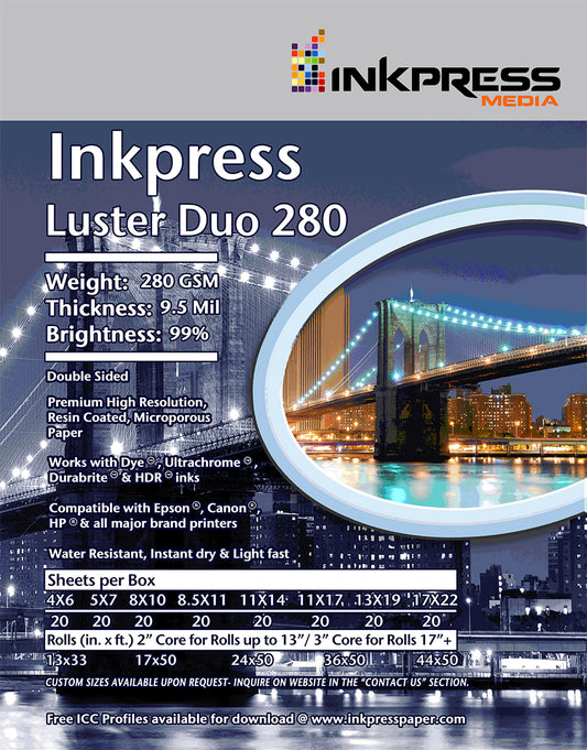 Inkpress Luster Duo 10" x 50'