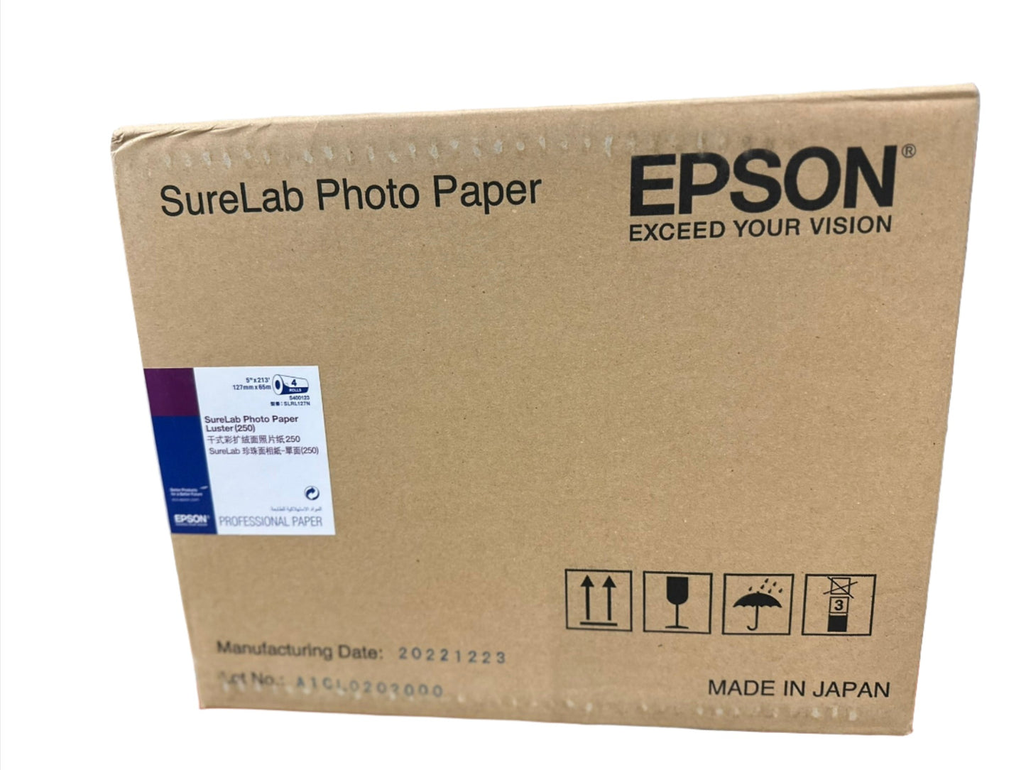 Epson SureLab Luster Photo Paper (250) - 5" x 213' 4 Rolls